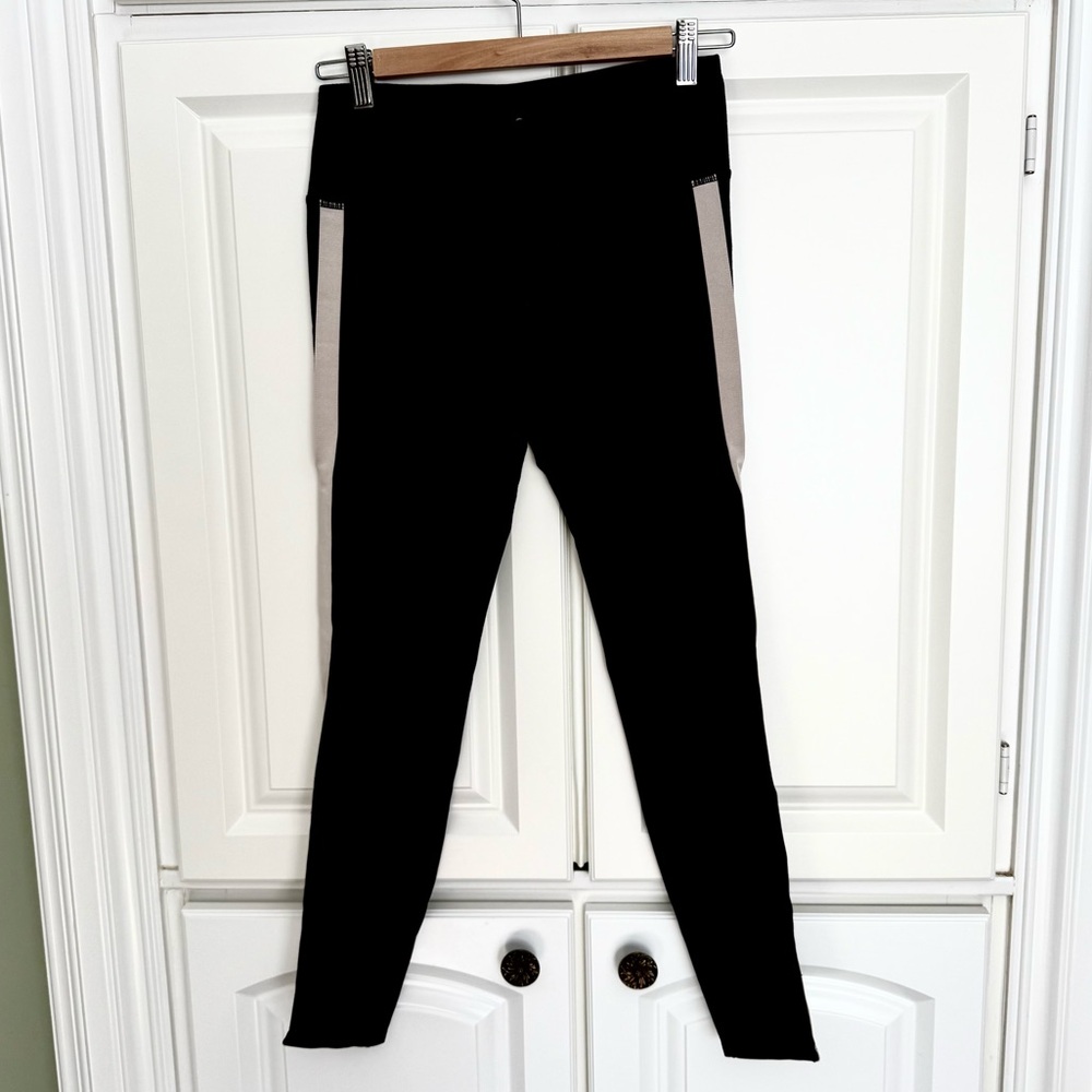 Athleta Black Leggings with Light Reflecting Strips